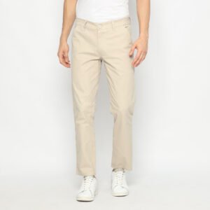 Long Chino Pants Cream - Celana Chino Warna Coklat Muda Panjang