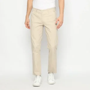 Long Chino Pants Cream - Celana Chino Warna Coklat Muda Panjang