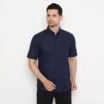 Michigan Shirt Navy - Kemeja Polo Pria Warna Navi/Biru Dongker Lengan Pendek