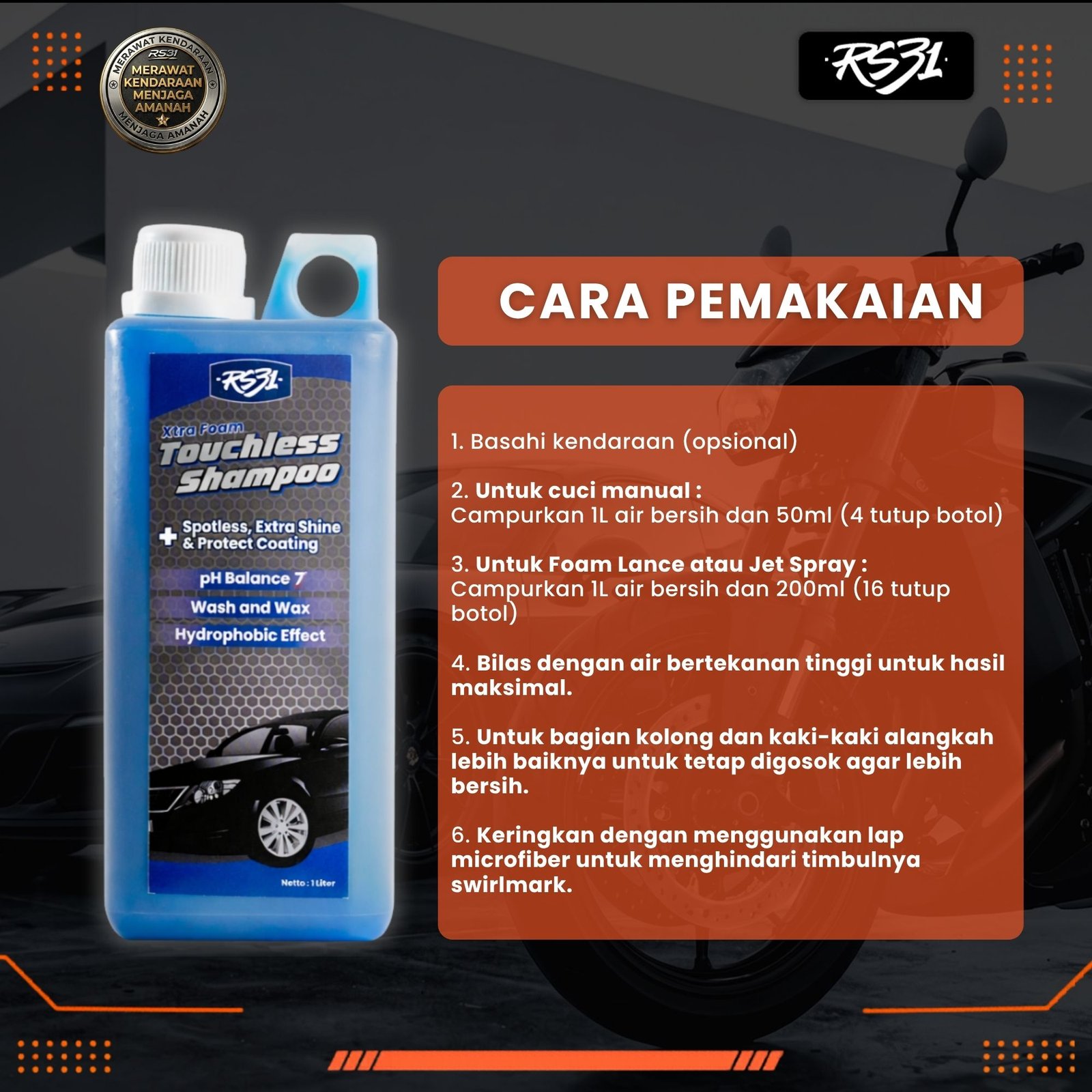 Touchless Shampoo - Sabun Cuci Kendaraan Minim Sentuh - Gambar 5