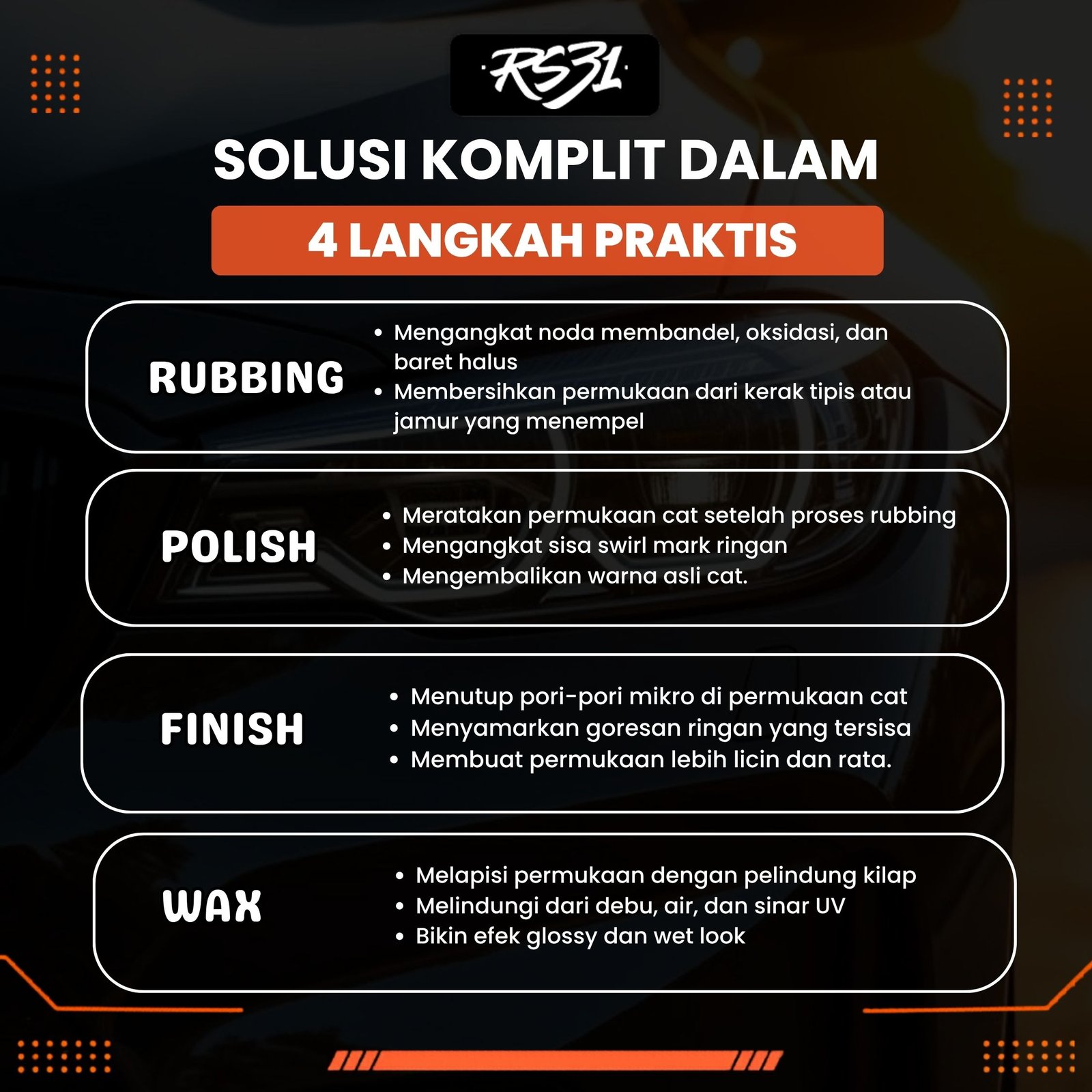 Scratch Remover Kompon 4in1 Penghilang Baret Halus, Swirl Mark - Gambar 4
