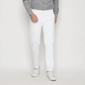 Long Chino Pants White - Celana Chino Warna Putih Panjang