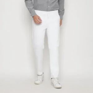 Long Chino Pants White - Celana Chino Warna Putih Panjang