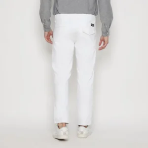 Long Chino Pants White - Celana Chino Warna Putih Panjang - Gambar 3