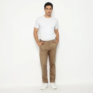 Long Chino Pants Khaki - Celana Chino Warna Khaki Panjang - Gambar 5